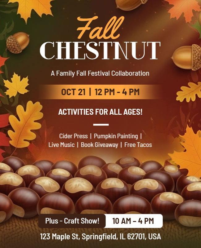 Chestnut Fall Gathering Event Flyer Template