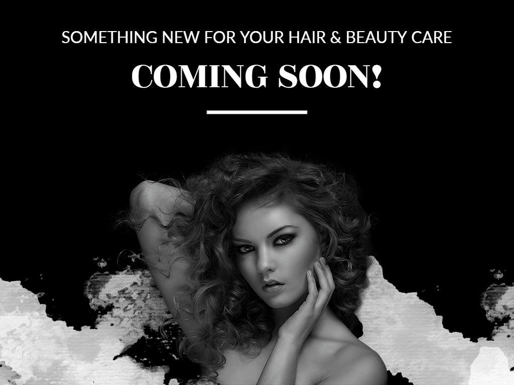 Chic Black Hair and Beauty Service Business Presentation Template