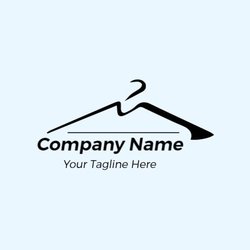 Chic Black Hanger Design for Modern Clothing Brand Logo Template