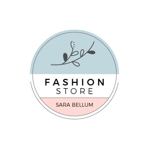 Chic Blue and Pink Circle Design for Fashion Store Logo Template