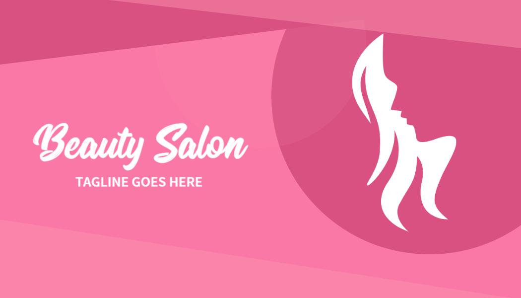 Chic Blush Abstract Design for Beauty Salon Business Card Template