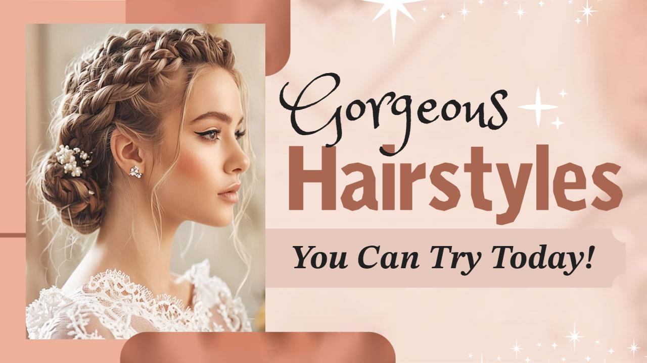 Chic Braided Hairstyle Tutorial YouTube Thumbnail Template