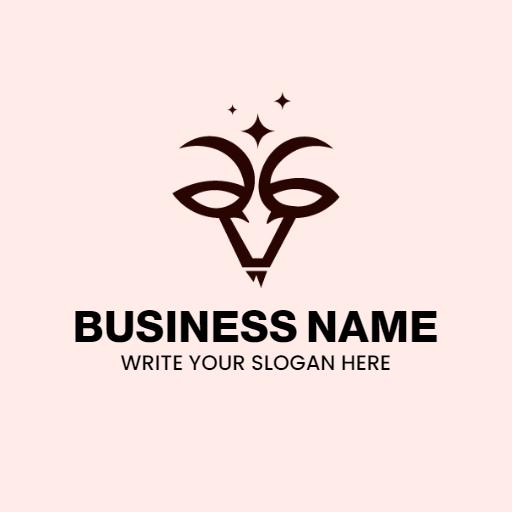Chic Brown Goat Illustration Capturing Nature's Essence Logo Template
