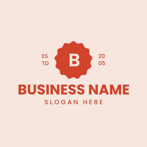 Chic Coral Badge Design for Professional Business Logo Template