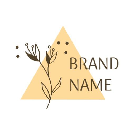 Chic Floral Design with Soft Yellow Background Fashion Logo Template