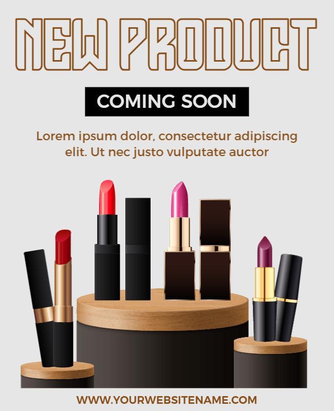 Chic Minimalist Beauty Product Launch Flyer Template