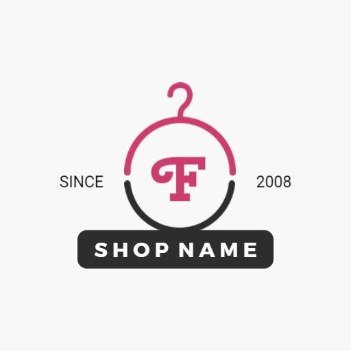 Chic Minimalist Design Featuring Fashion Hanger Logo Template