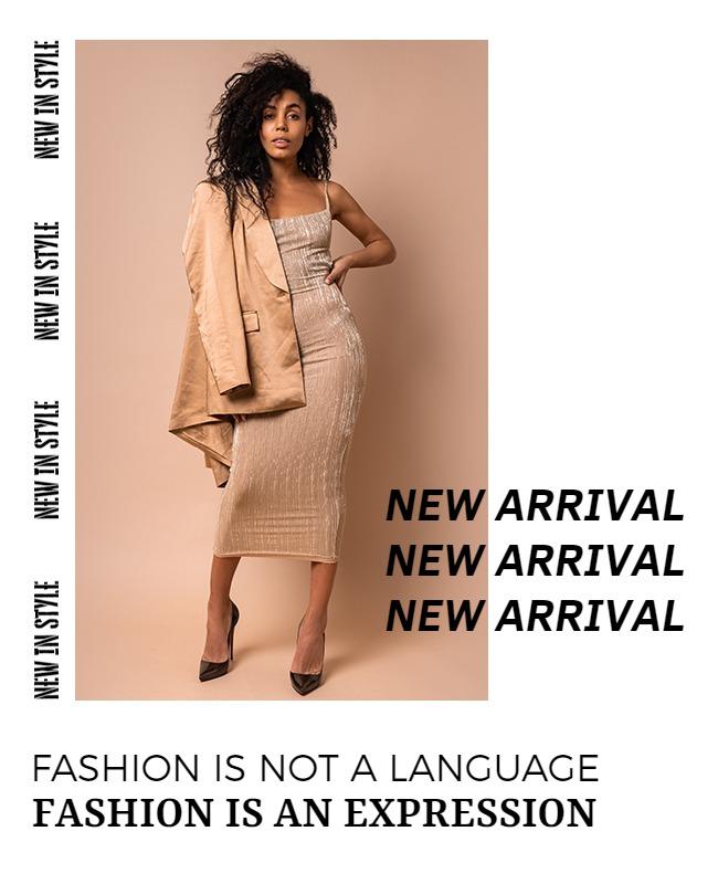 Chic Minimalist Fashion Promotional Style Poster Template