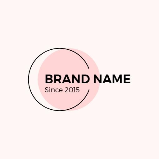 Chic Minimalist Pink Circle Design for Clothing Brand Logo Template