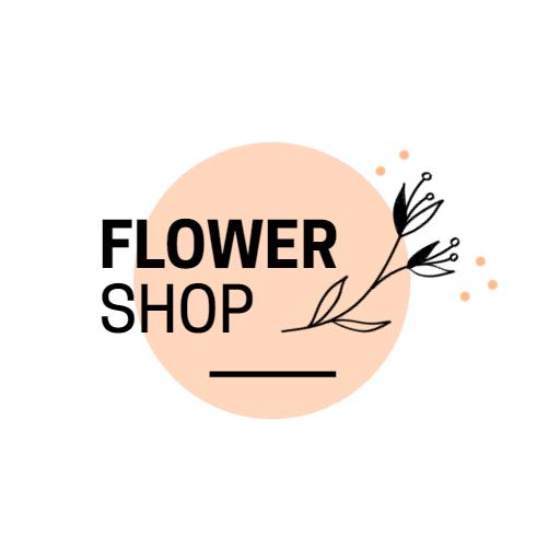 Chic Minimalistic Design Featuring Floral Elements for Florist Logo Template