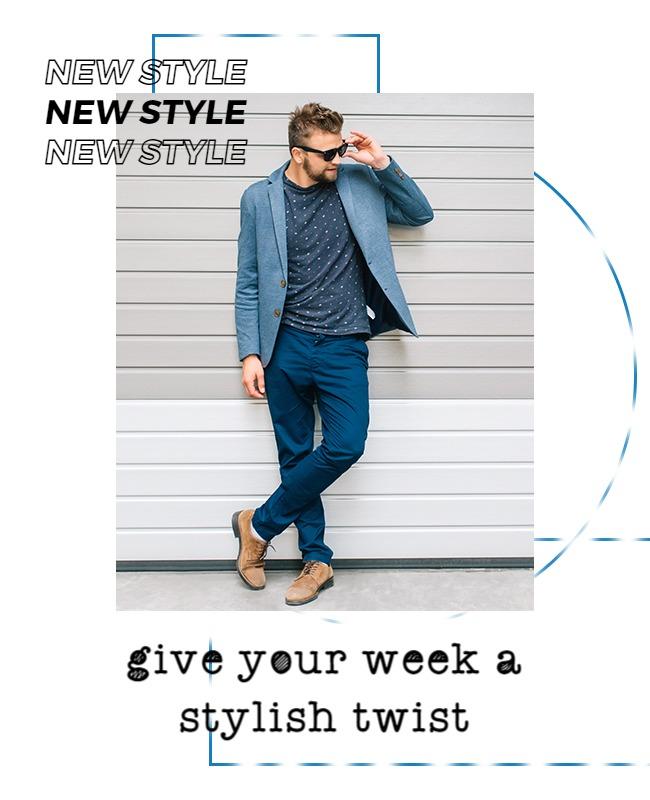 Chic Modern Fashion Promotion for Stylish Men Poster Template