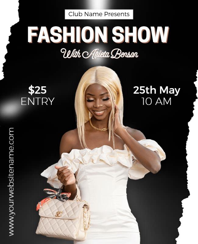 Chic Modern Fashion Show Event Poster Template