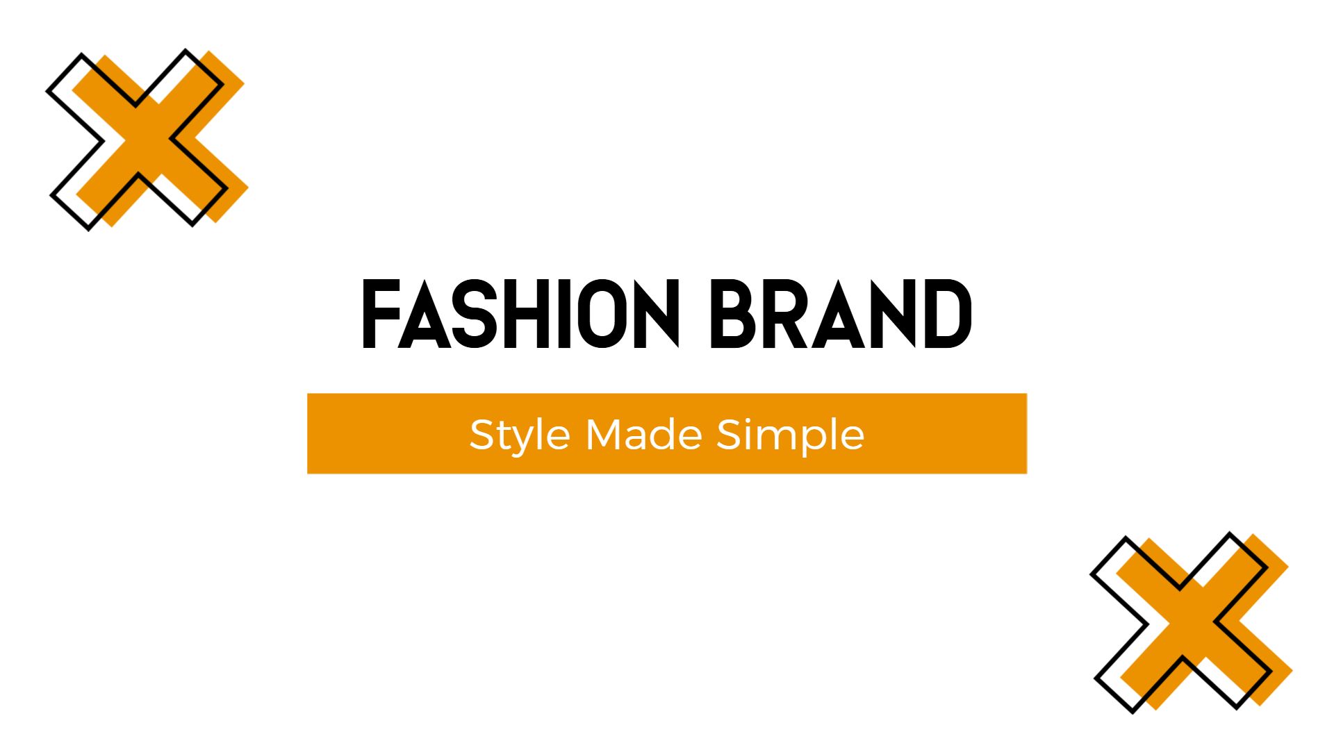 Chic Orange Fashion Brand Collection Presentation Template