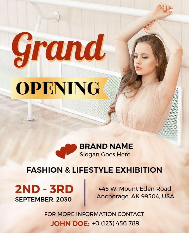 Chic Pastel Fashion and Lifestyle Exhibition Poster Template