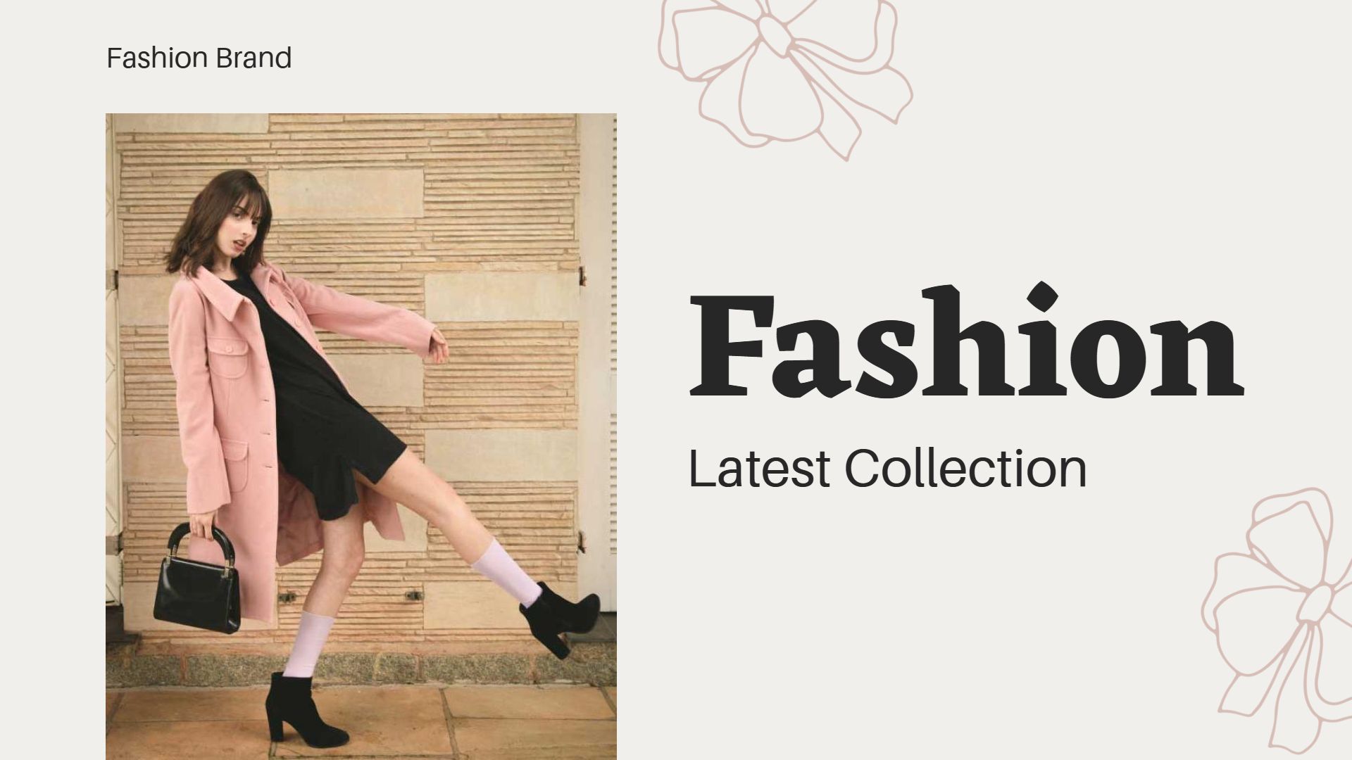 Chic Pink Fashion Brand Latest Collection Product Presentation Template
