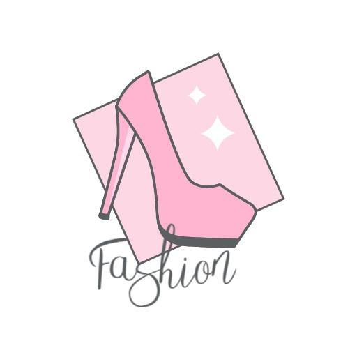 Chic Pink High Heel Shoe Illustrates Modern Fashion Logo Template