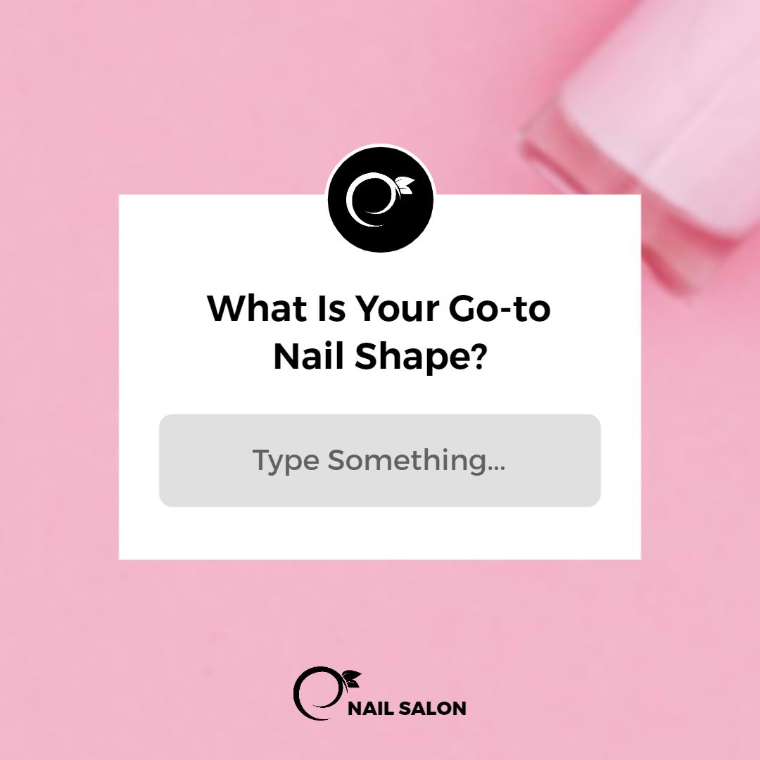 Chic Pink Nail Salon Go-to Shape Questionnaire Poster Template