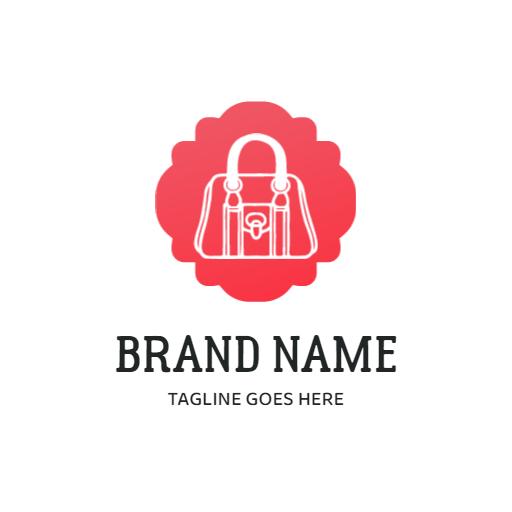 Chic Red Handbag Design for Trendy Fashion Logo Template