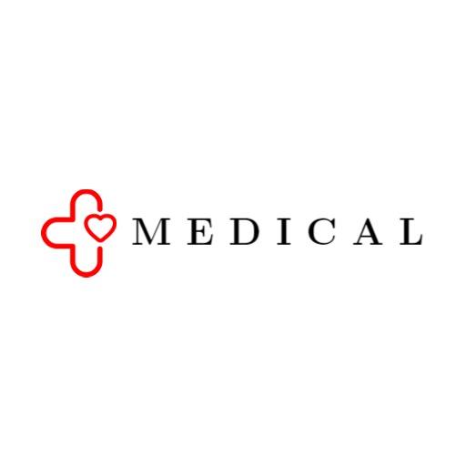 Chic Red Heart Symbol Represents Minimalist Medical Logo Template