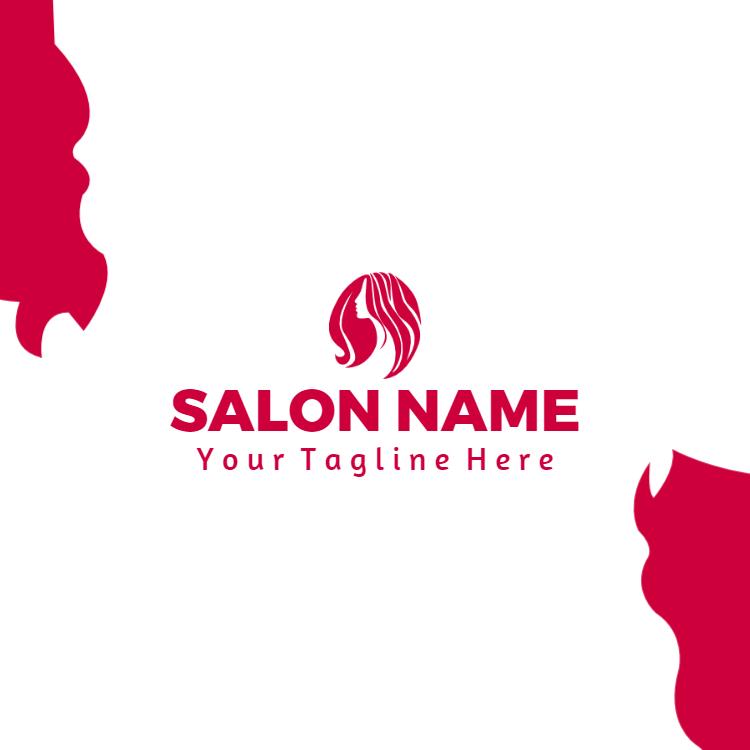Chic Red Salon Elegant Hair Styling Business Card Template