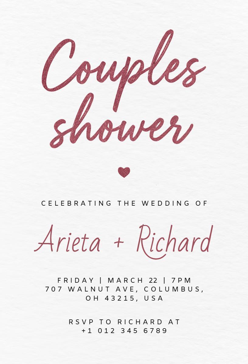 Chic Rustic Couples Shower Wedding Celebration Invitation Template
