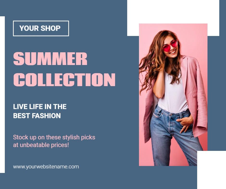 Chic Summer Fashion Collection for Stylish Women Ad Template