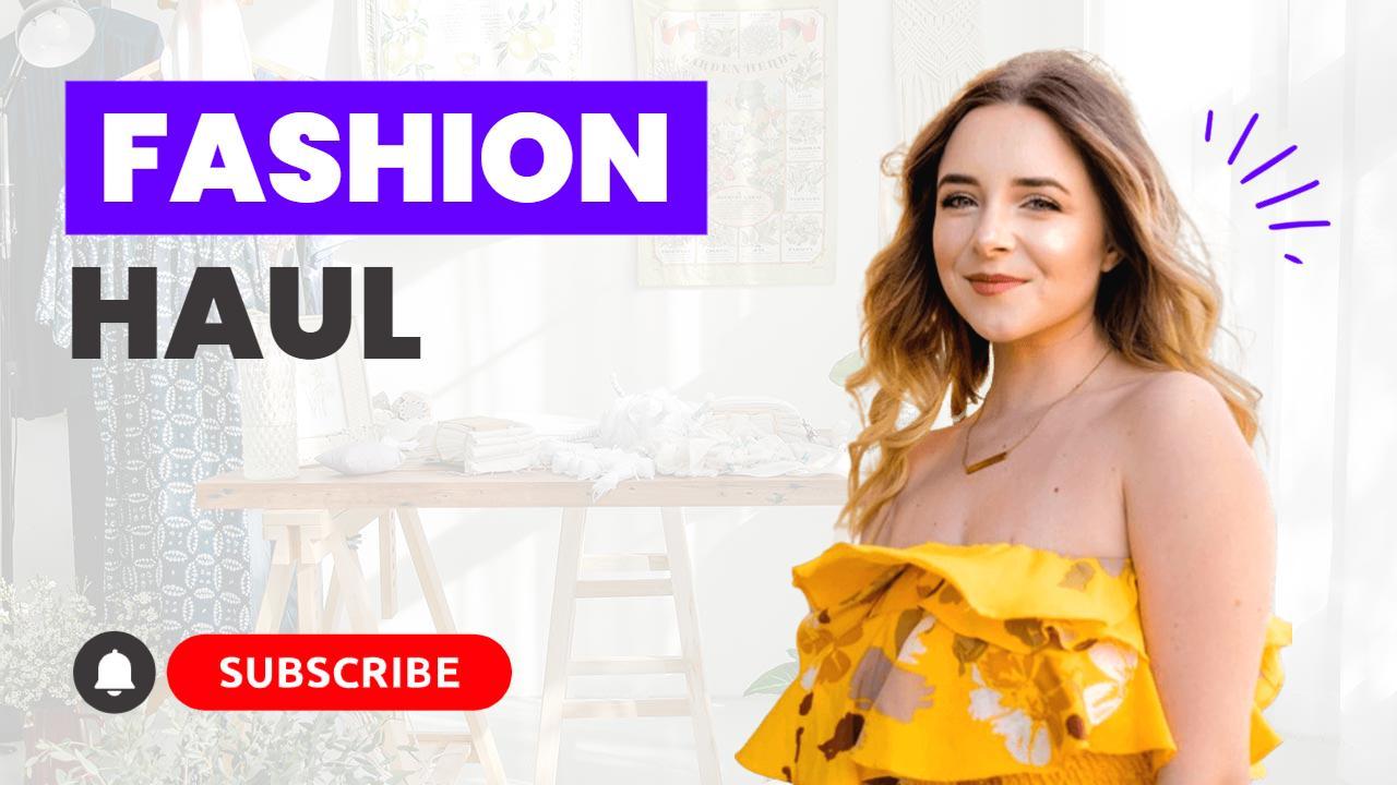 Chic Summer Fashion Style Haul YouTube Thumbnail Template