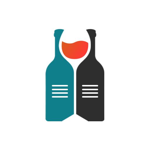 Chic Teal and Black Wine Bottles for Wine Bar Logo Template