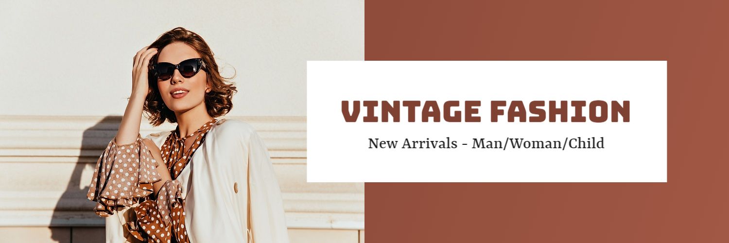 Chic Vintage Style with Earth Tones for Fashion Lovers Banner Template