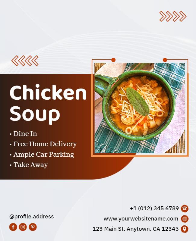 Chicken Soup Restaurant Promotion Flyer Template