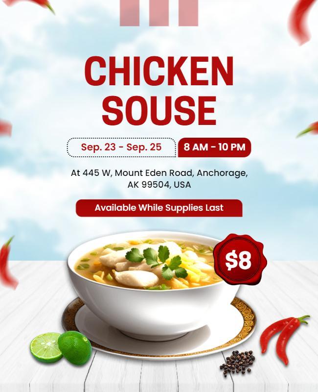 Chicken Souse Tasting Event Flyer Template