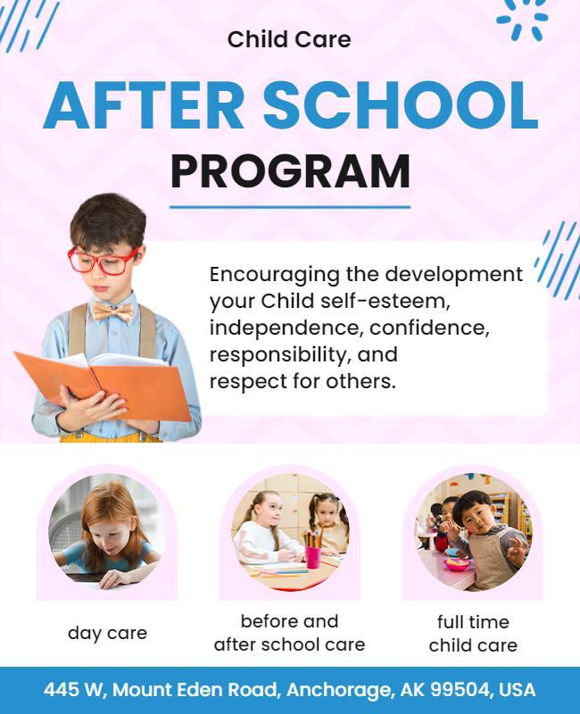 Child Care After School Program Flyer Template