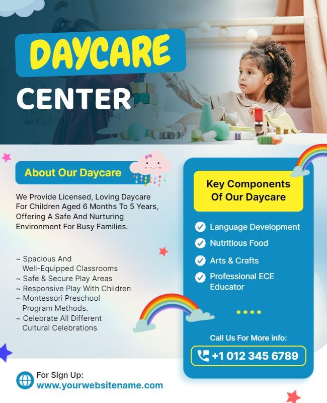 Child Development Daycare Services Flyer Template