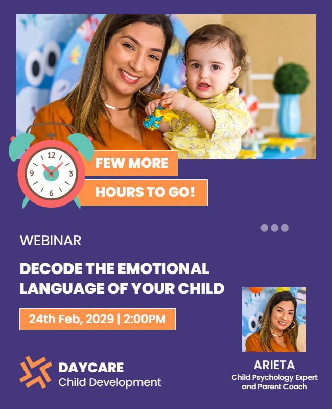 Child Development Psychology Webinar Flyer Template