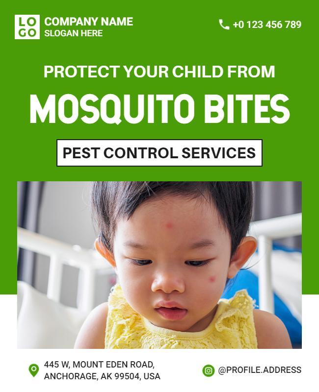 Child Mosquito Protection Services Flyer Template