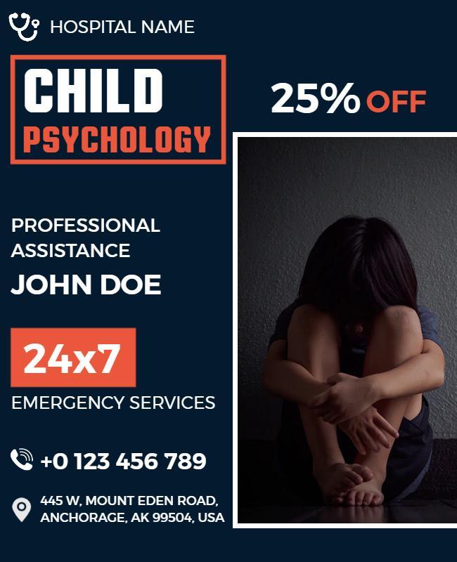 Child Psychology Professional Assistance Flyer Template