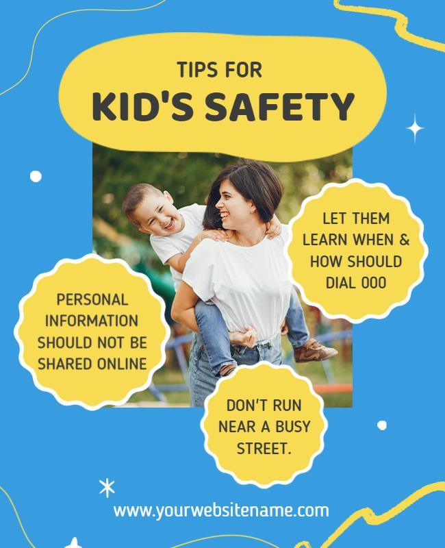 Child Safety Awareness Tips Flyer Template