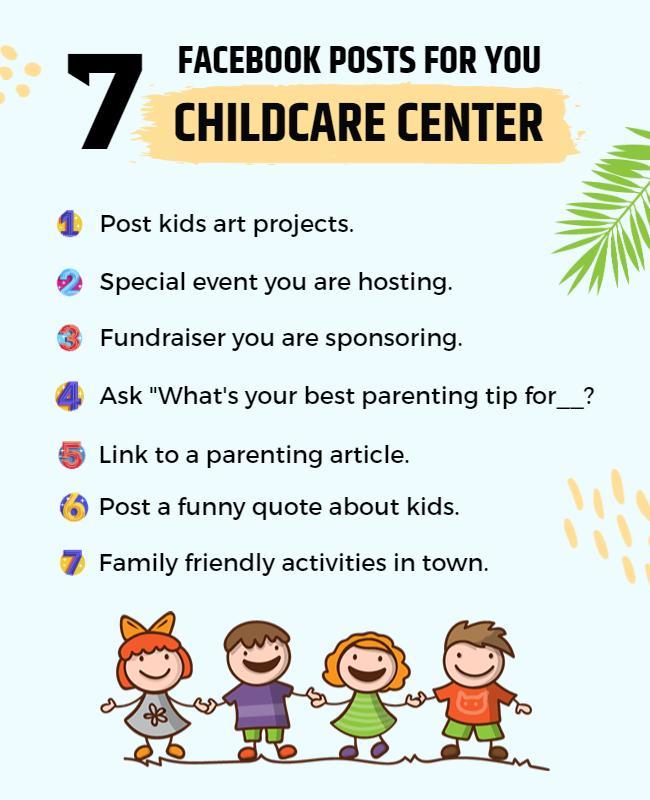 Childcare Center Social Media Marketing Flyer Template