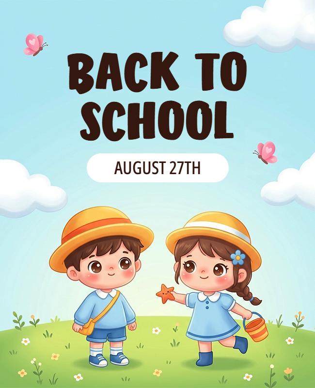 Children Back to School Poster Template