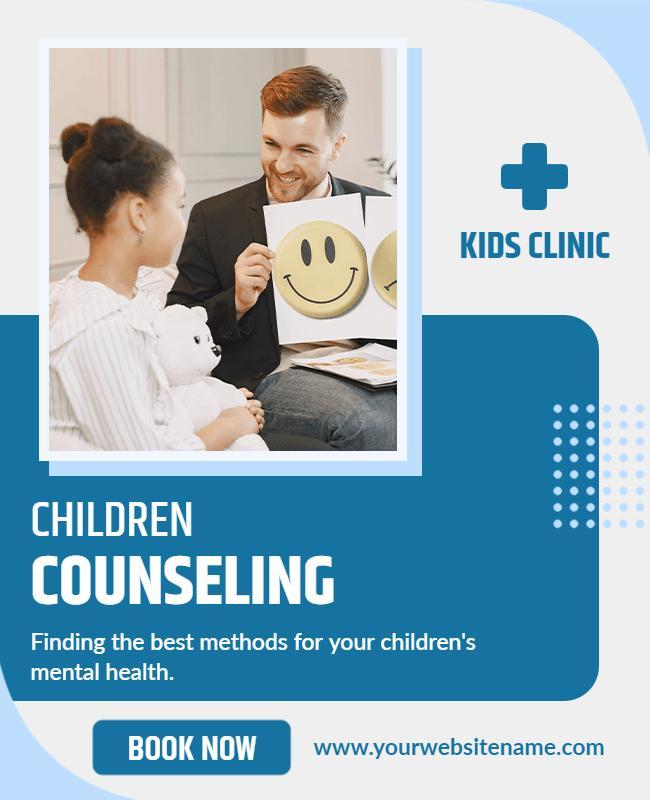 Children Mental Health Counseling Flyer Template