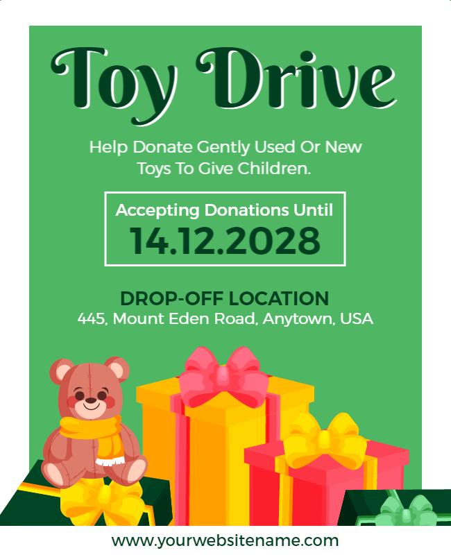 Children Toy Drive Flyer Template