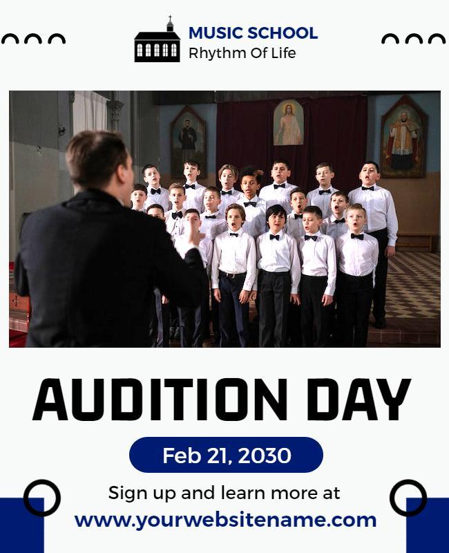 Childrens Choir Audition Event Flyer Template