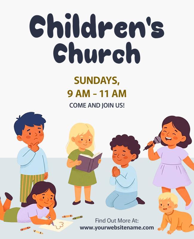Children's Church Poster Template