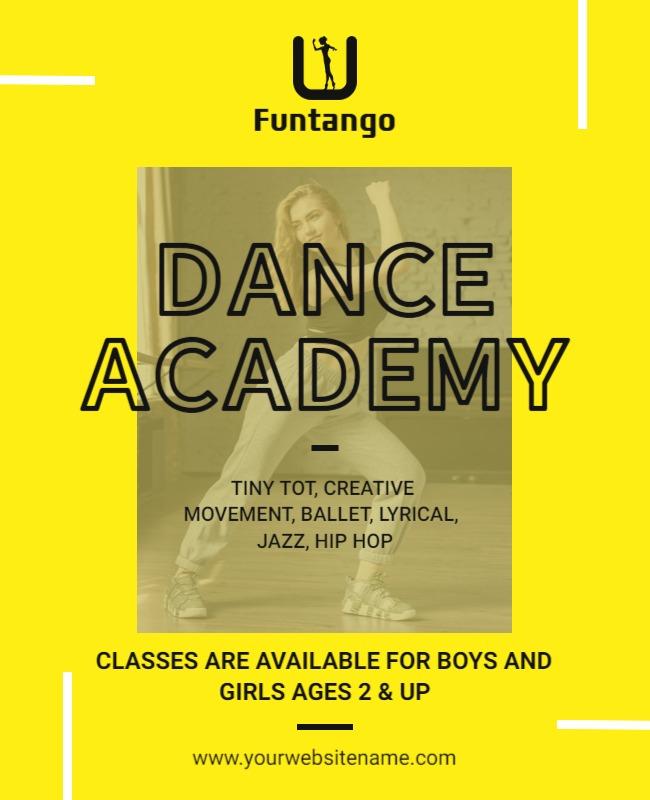 Childrens Dance Academy Classes Promotion Flyer Template