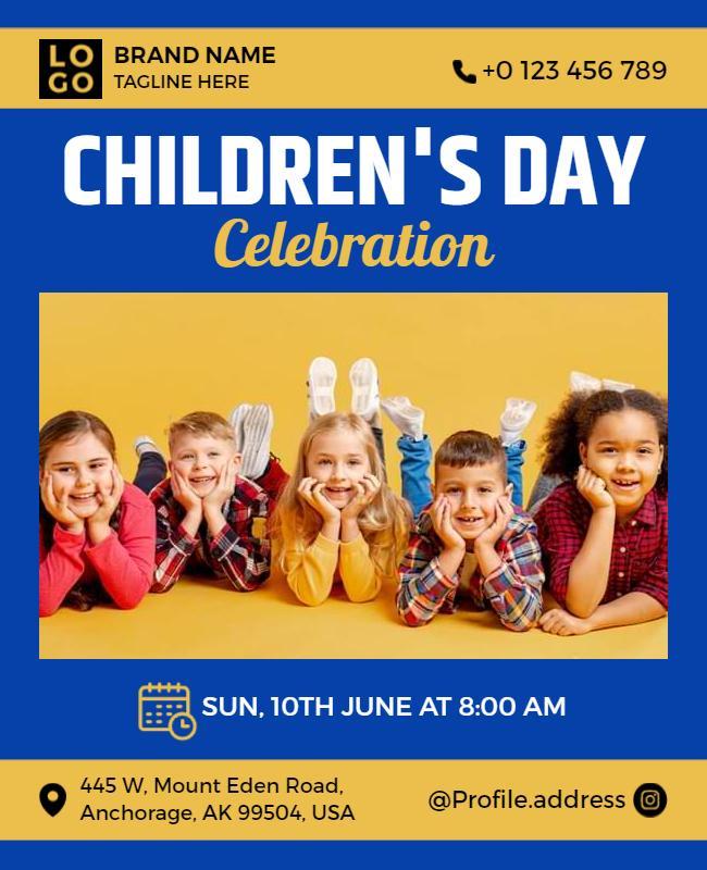 Childrens Day Celebration Event Flyer Template