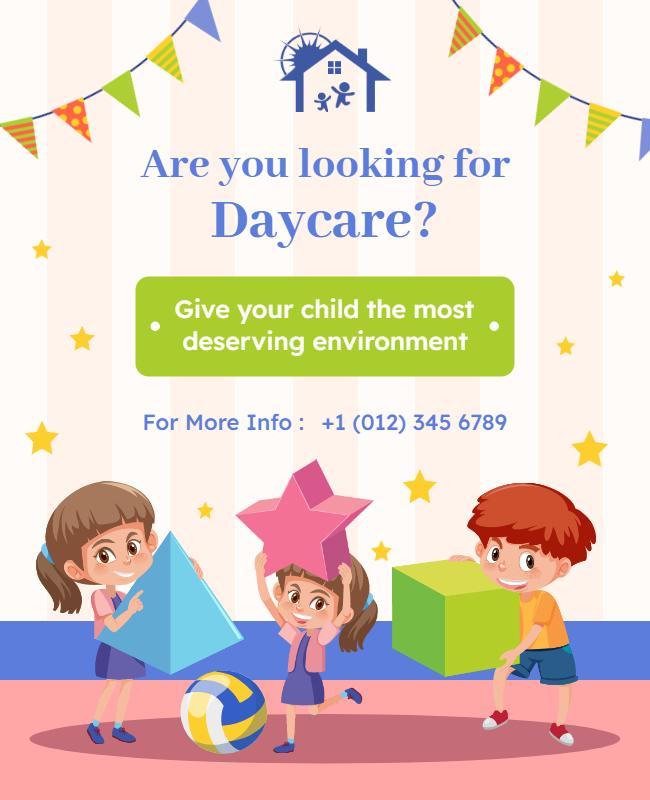 Childrens Daycare Promotion Flyer Template