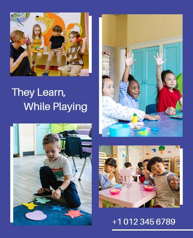 Childrens Educational Playtime Activities Flyer Template