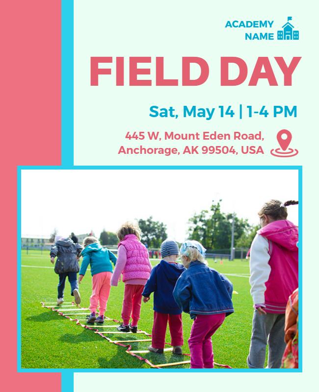 Childrens Field Day Event Flyer Template