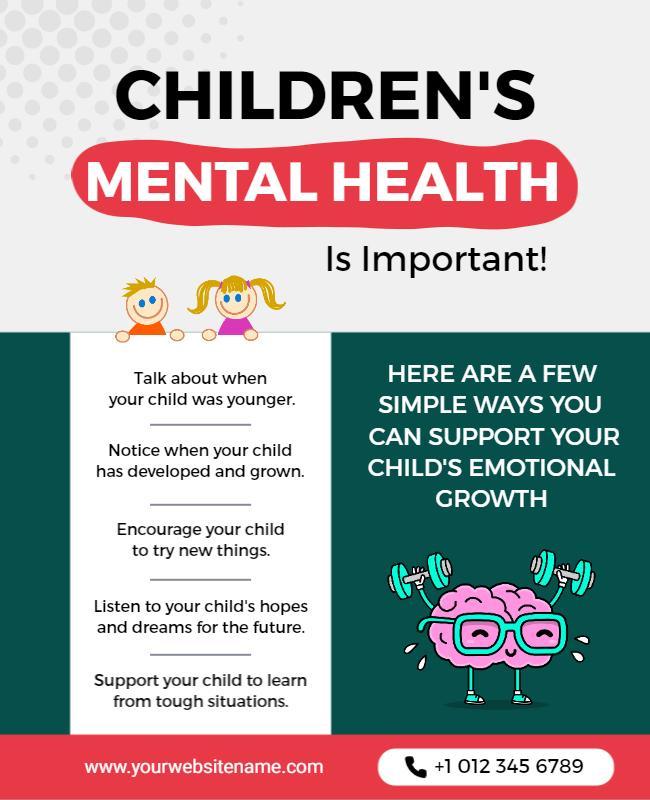 Childrens Mental Health Awareness Flyer Template