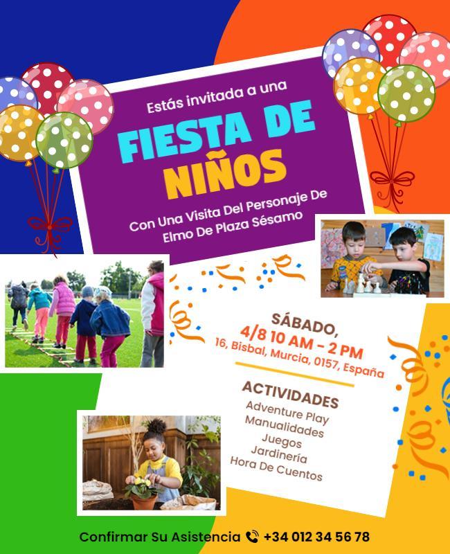 Childrens Party with Activities Flyer Template